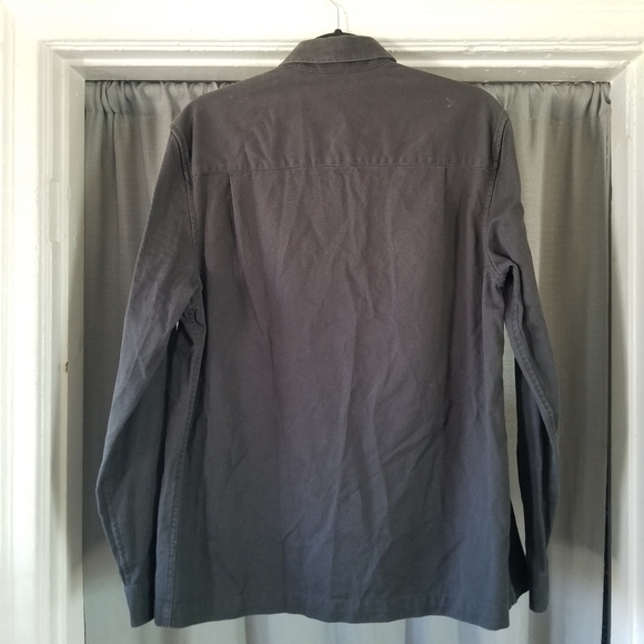 Topman | 100% Cotton Long Sleeve Oversized Double Pocket Twill Shirt - Picture 4 of 9